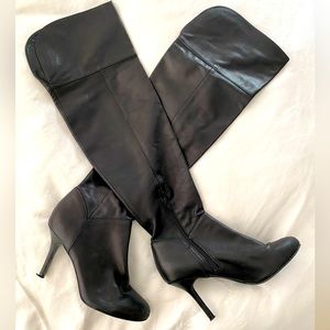 Zara thigh high leather boots - Size 40